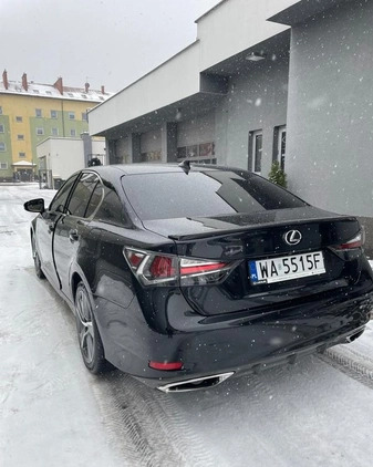 Lexus GS cena 115000 przebieg: 155000, rok produkcji 2017 z Warszawa małe 172